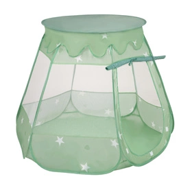  Namiot zamek NZ-100X z piłeczkami 6cm Zabawka namiot dla dzieci, miętowy: perła-szary-transparent-babyblue-mięta