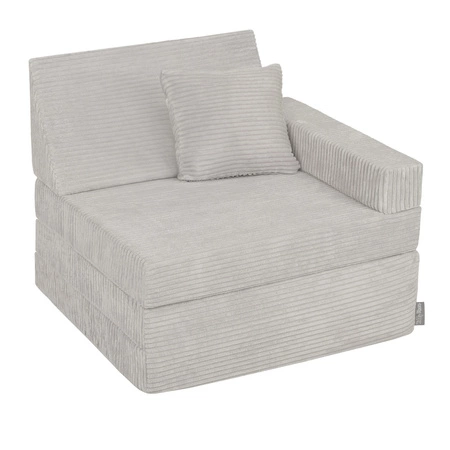 KiddyMoon FOTEL z poduszką KFMP-700 Mebel piankowy, jasnoszary