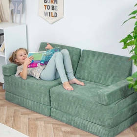 KiddyMoon Kanapa KKM-1400 Mebel piankowy, zielony