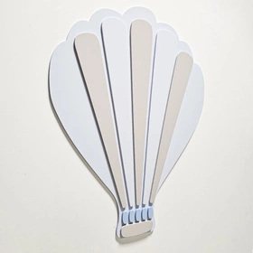 KiddyMoon Relief 3D BR-008 Baloon Akcesoria dekoracje, balon: niebieski/szary