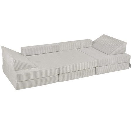 KiddyMoon Kanapa KKM-1400 Mebel piankowy, jasnoszary