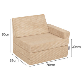 KiddyMoon Fotel KFM-700 Mebel piankowy, beżowy