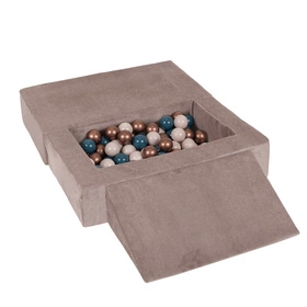 KiddyMoon SBMP-K-900 Mebel piankowy, ciemnobeżowy: ciemny turkus-pastelowy beż-miedziany