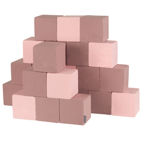 KiddyMoon Miękkie klocki 14cm Zabawka klocki z pianki, fioletowy
