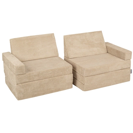 KiddyMoon Kanapa KKM-1400 Mebel piankowy, beżowy