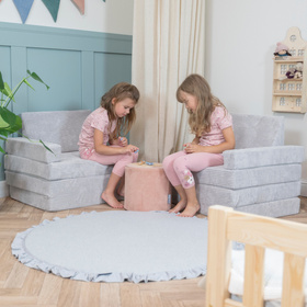 KiddyMoon Fotel KFM-700 Mebel piankowy, szary jasny