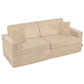 KiddyMoon KANAPA z poduszkami KKMP-1400 Mebel piankowy, beżowy