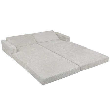 KiddyMoon Kanapa KKM-1400 Mebel piankowy, jasnoszary