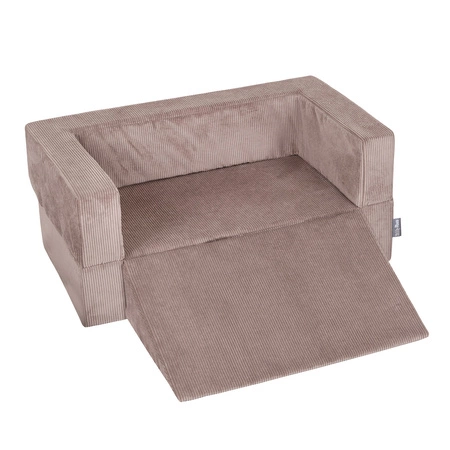 KiddyMoon SBMP-K-900 Mebel piankowy, ciemnobeżowy: pastelowy beż-biały-perła