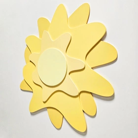 KiddyMoon Relief 3D BR-001 Sun Akcesoria dekoracje, słońce: żółty