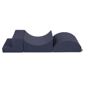 KiddyMoon Piankowy plac zabaw PPZP-OK30D-134 z piłeczkami Zabawka plac zabaw, granatowy: babyblue-niebieski-perła