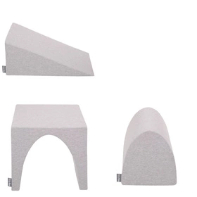 KiddyMoon Piankowy plac zabaw PPZP-KW30D-124 z piłeczkami Zabawka plac zabaw, jasnoszary: szary-biały-turkus