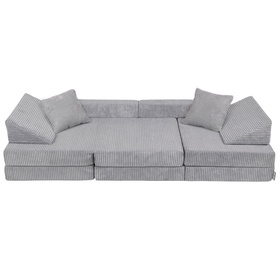 KiddyMoon KANAPA z poduszkami KKMP-1400 Mebel piankowy, ciemnoszary