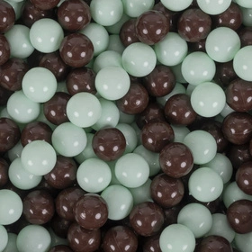 KiddyMoon Suchy basen okrągły z piłeczkami 7cm Zabawka basen piankowy, ciemnoszary: mięta-brązowy