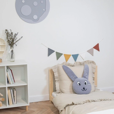 KiddyMoon Królik Akcesoria poduszka, szary