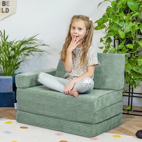 KiddyMoon FOTEL z poduszką KFMP-700 Mebel piankowy, zielony