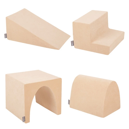 KiddyMoon Piankowy plac zabaw VELVET PPZV-244 Zabawka plac zabaw, beż piasku