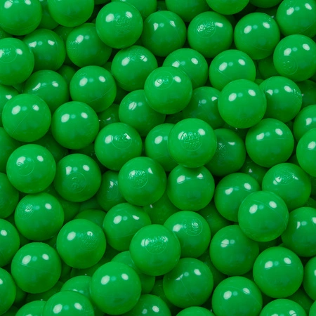 KiddyMoon Plastikowe piłeczki 6cm Zabawka zestaw kulek, zielony