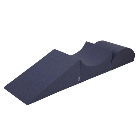 KiddyMoon Piankowy plac zabaw PPZP-OK30D-114 z piłeczkami Zabawka plac zabaw, granatowy: perła-szary-transparent-babyblue-mięta