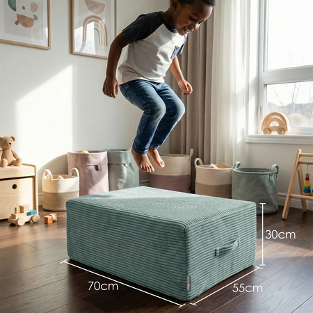 KiddyMoon KTR-700 pufa trampolina sprężyny bonellowe zielony