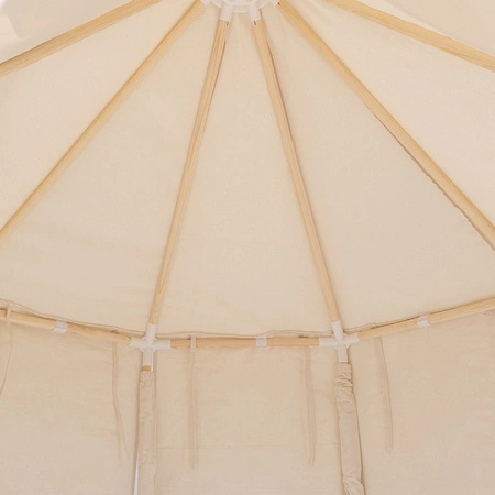 KiddyMoon Namiot dla dzieci NK-002 z piłeczkami 7cm Zabawka namiot dla dzieci, natural: pastelowy beż-łososiowy-biały