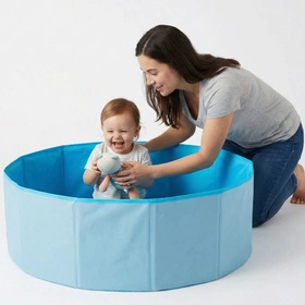  Suchy basen składany BS-100X Zabawka kojec, niebieski