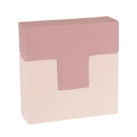 KiddyMoon Piankowe kształty do zabawy Zabawka klocki z pianki, wrzosowy-granatowy-beżowy-szałwiowy