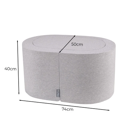 KiddyMoon Piankowy zestaw wypoczynkowy Mebel zestaw mebelków, jasnoszary