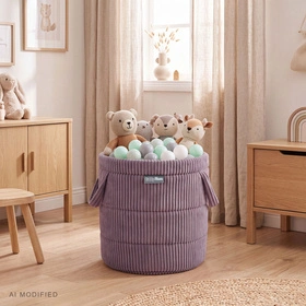 KiddyMoon KM-BIN Zabawka kosz, fioletowy