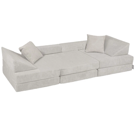 KiddyMoon KANAPA z poduszkami KKMP-1400 Mebel piankowy, jasnoszary