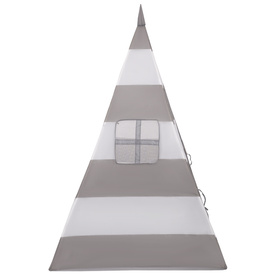 Namiot tipi NT-200X z piłeczkami 6cm Zabawka namiot dla dzieci, szaro-białe pasy: szary-biały-turkus