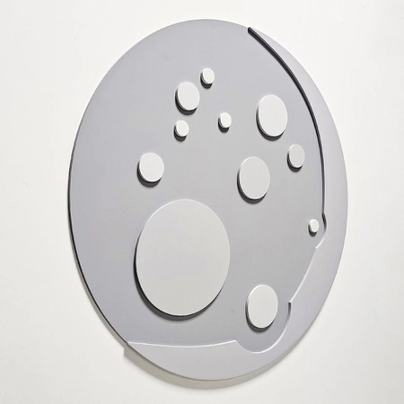 KiddyMoon Relief 3D BR-004 FullMoon Akcesoria dekoracje, księżyc: szary