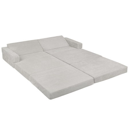 KiddyMoon Kanapa KKM-1400 Mebel piankowy, jasnoszary