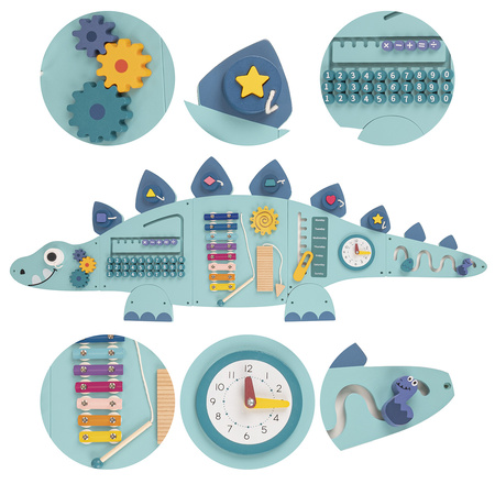 KiddyMoon Tablica manipulacyjna AB-001 Zabawka edukacyjna, blue