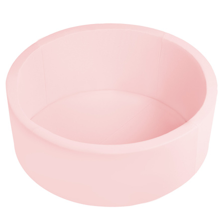 Suchy basen okrągły z piłeczkami 6cm Zabawka basen piankowy, różowy: babyblue-pudrowy róż-perła