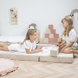 KiddyMoon MATERAC z poduszką KMMP-1650 Mebel piankowy, beżowy
