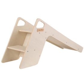 KiddyMoon Krzesełko ślizgawka 2w1 SC-002 Zabawka zjeżdżalnia, natural