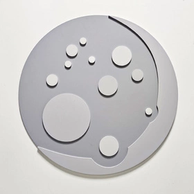 KiddyMoon Relief 3D BR-004 FullMoon Akcesoria dekoracje, księżyc: szary