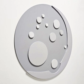 KiddyMoon Relief 3D BR-004 FullMoon Akcesoria dekoracje, księżyc: szary