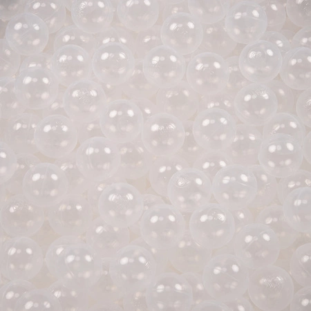 KiddyMoon Plastikowe piłeczki 6cm Zabawka zestaw kulek, transparent