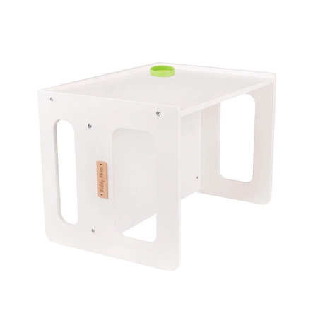 KiddyMoon Stolik + krzesło TC-001 Mebel zestaw mebelków, MDF white