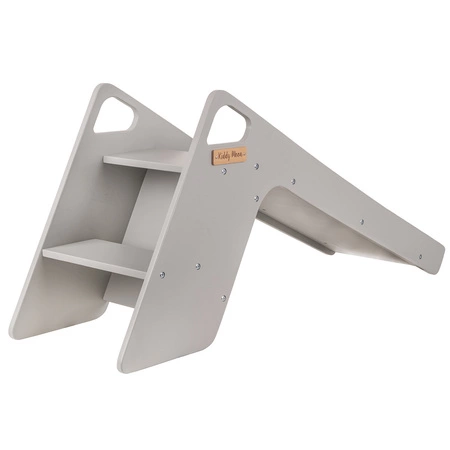 KiddyMoon Krzesełko ślizgawka 2w1 SC-002 Zabawka zjeżdżalnia, szary