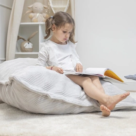 KiddyMoon KMPS-1400 Poduszka z piłeczkami Zabawka sensoryczna, jasnoszary