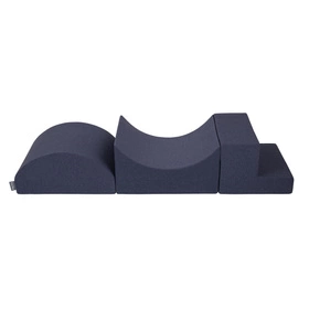 KiddyMoon Piankowy plac zabaw PPZP-KW30D-134 z piłeczkami Zabawka plac zabaw, granatowy: perła-szary-transparent-babyblue-mięta