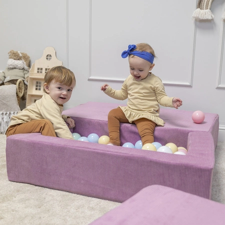 KiddyMoon SBMP-K-900 Mebel piankowy, fioletowy: pastelowy niebieski-pastelowy żółty-biały-mięta-pudrowy róż