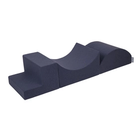 KiddyMoon Piankowy plac zabaw PPZP-OK30D-134 z piłeczkami Zabawka plac zabaw, granatowy: babyblue-niebieski-perła