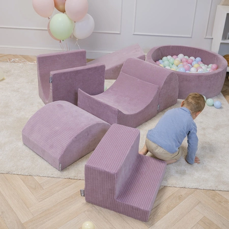 KiddyMoon Piankowy plac zabaw STRIPES PPZVS-214 Zabawka plac zabaw, fioletowy