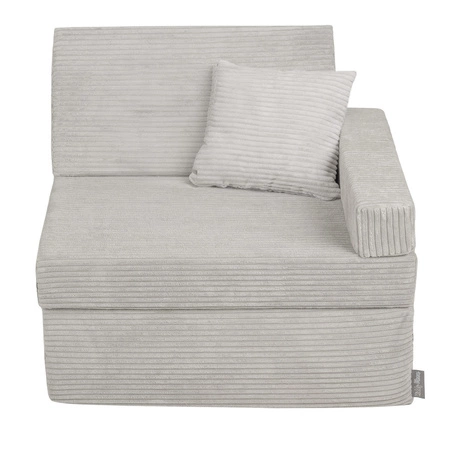 KiddyMoon FOTEL z poduszką KFMP-700 Mebel piankowy, jasnoszary