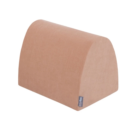 KiddyMoon Piankowy plac zabaw VELVET PPZP-OK30V-125 z piłeczkami Zabawka plac zabaw, róż pustyni: pastelowy beż-szary-biały