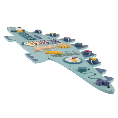 KiddyMoon Tablica manipulacyjna AB-001 Zabawka edukacyjna, blue